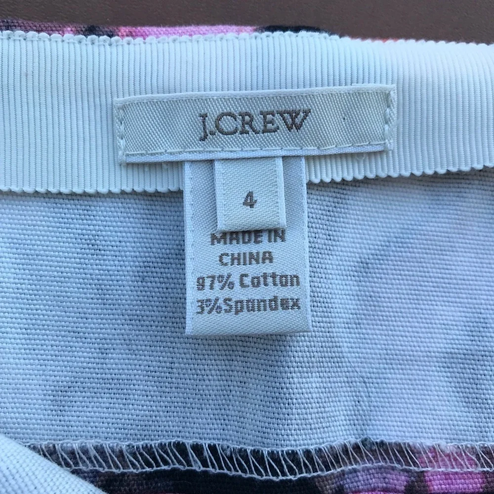 J Crew Floral Mini Skirt Size 4